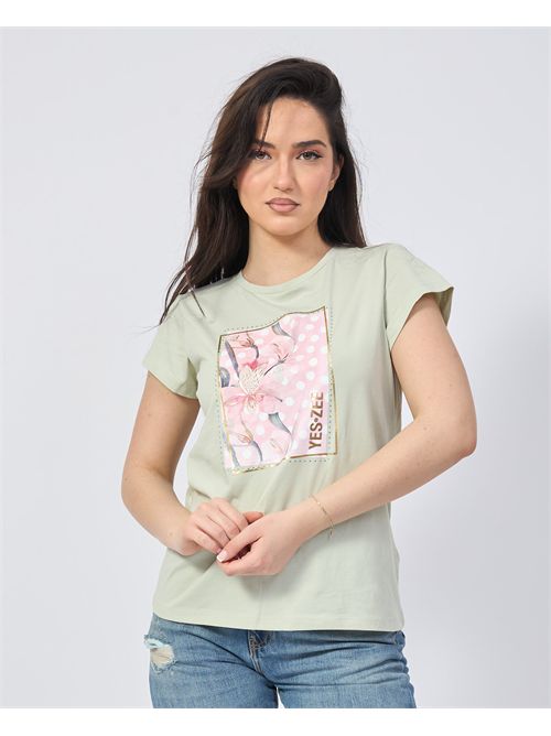 T-shirt girocollo Yes Zee con stampa YES ZEE | T273-S7000909